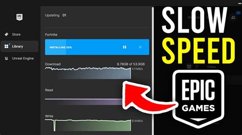 Fix for slow speed when you download a game from Epic games.